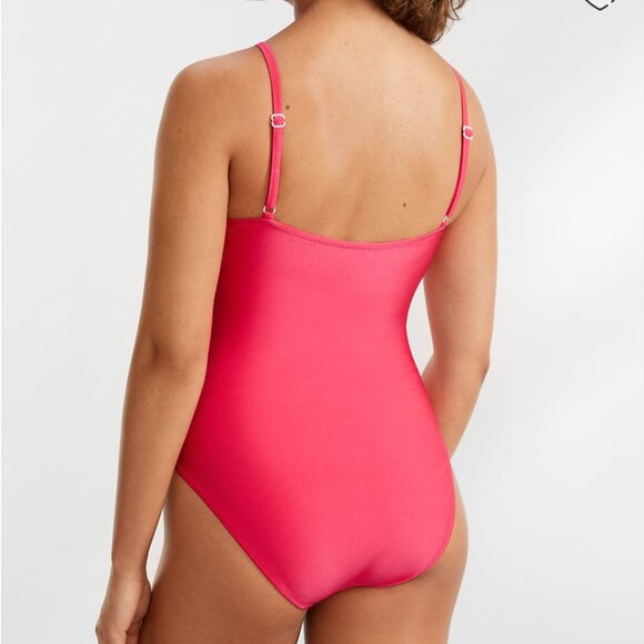 Sanctuary Swim Glisten Shirred One-Piece Medium - Picture 2 of 6